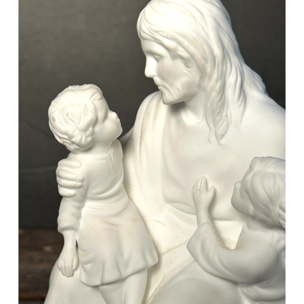 Lenox Childrens Blessing Jesus Figurine Fine Bone China 1989 Vintage White Cream - Picture 7 of 8